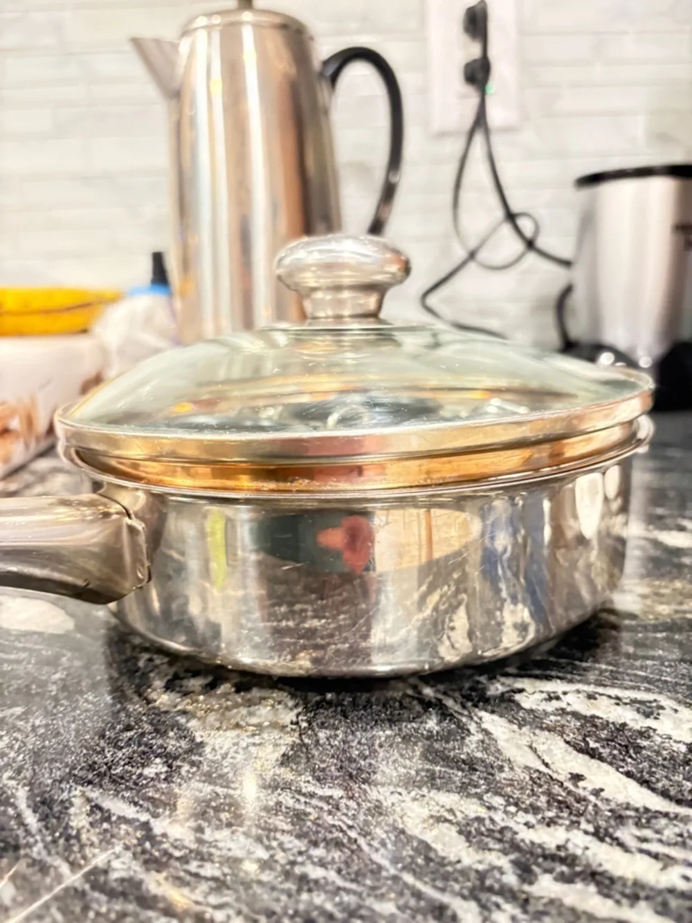 Williams Sonoma Induction stainless egg poacher. With lid. Removable cups.